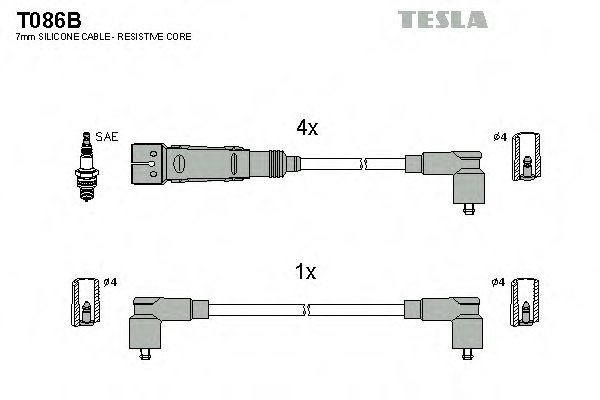 TESLA T086B Ignition Cable Kit